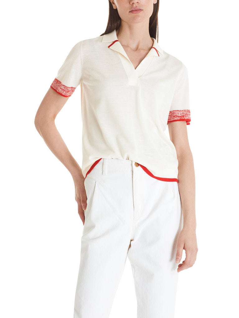 Feinstrick-Poloshirt