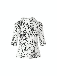 Rippstrickshirt mit Graphic-Muster