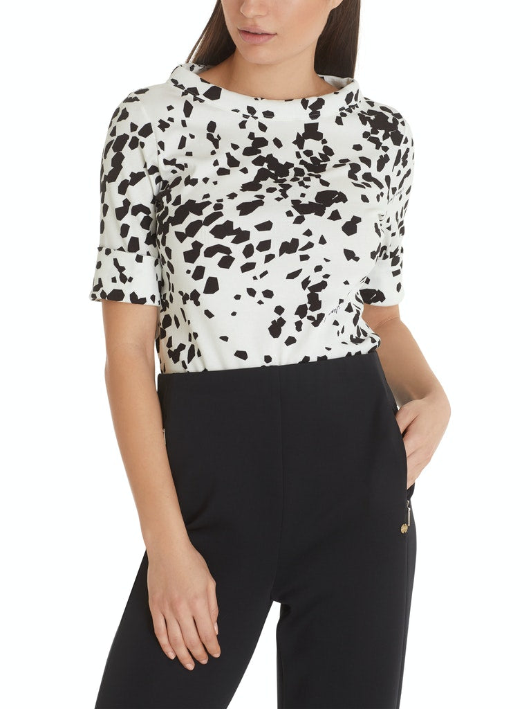 Rippstrickshirt mit Graphic-Muster