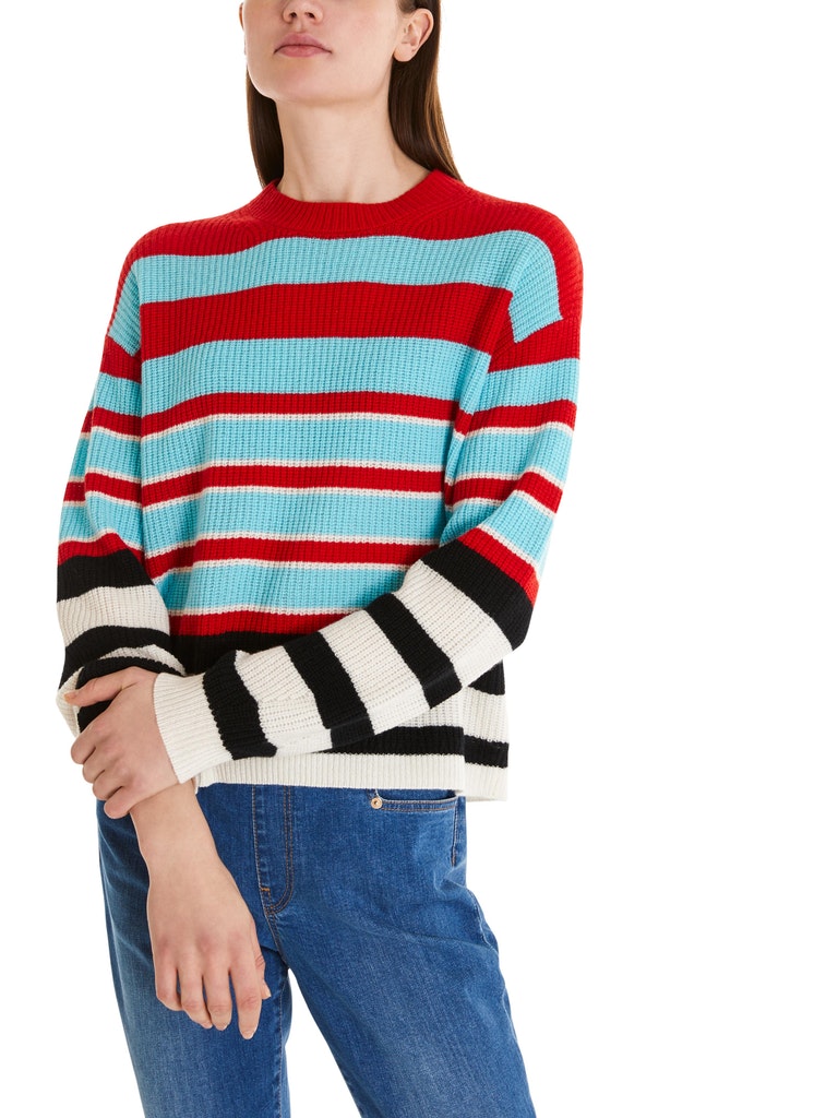 Ringelpullover aus Wollmix
