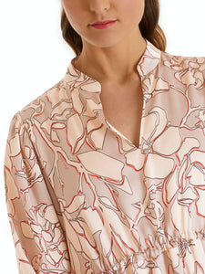 Seidenkleid mit Flower-Print