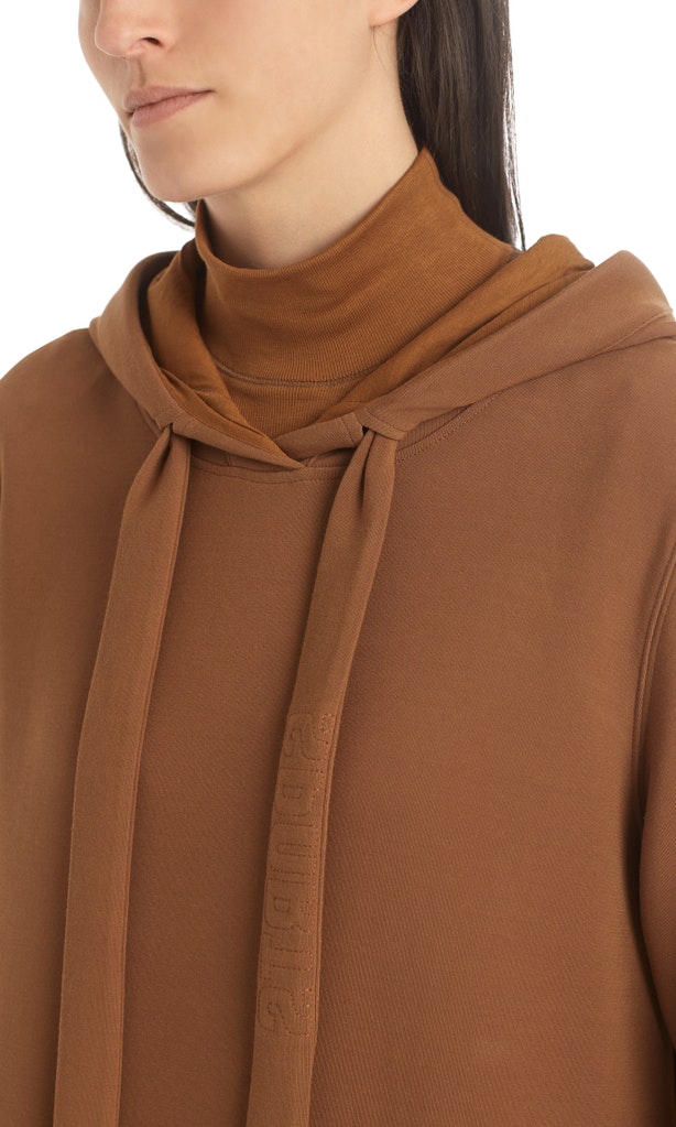 Kapuzenkleid mit Volant