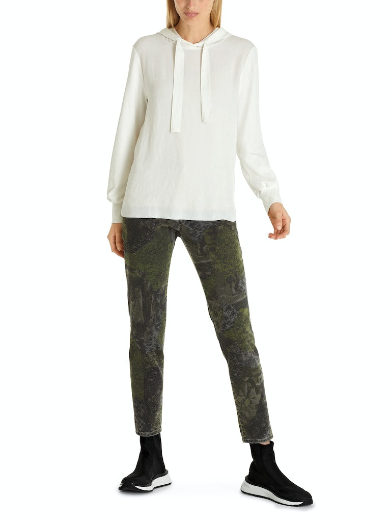 Blusenshirt aus Materialmix
